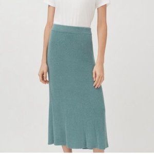Cuyana Alpaca Skirt Fit And Flare Seafoam Size XS